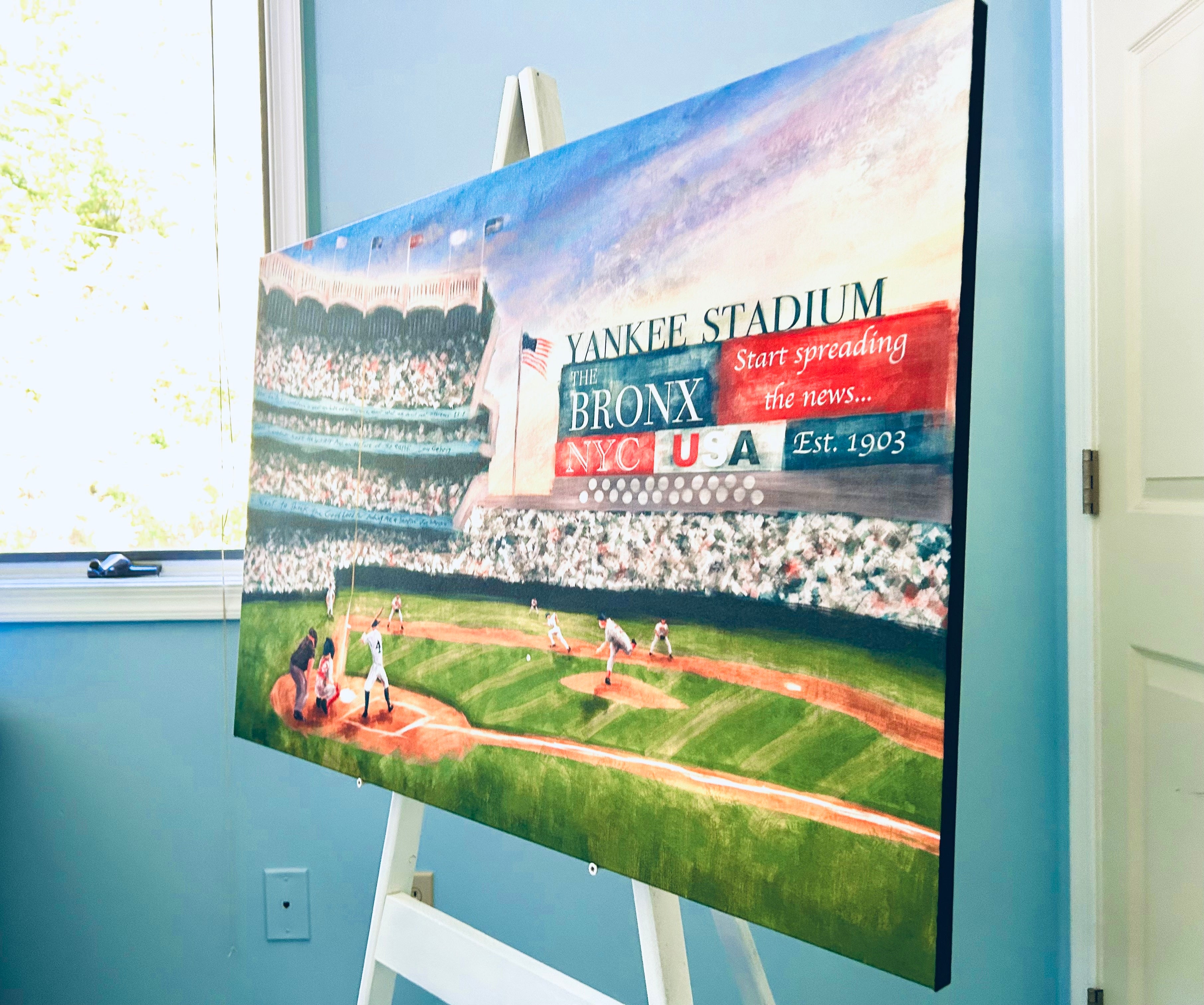 Auction | Home of the Yankees | 24x36 Signed Canvas Print Special Edition